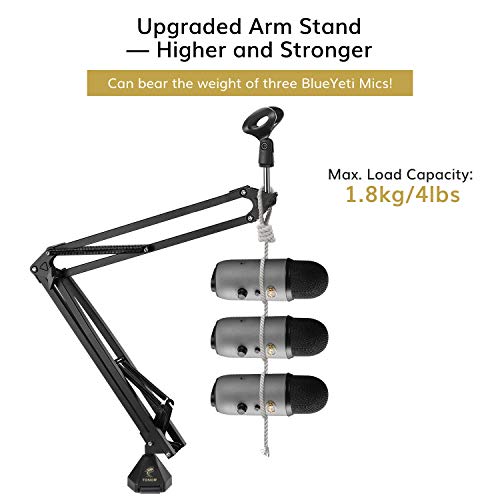 Soporte de Brazo de Micrófono, TONOR Tijera de Pluma de Suspensión Ajustable Soporte de Micrófono para Blue Yeti Snowball con Filtro Pop, Clip de Micrófono, Abrazadera de Servicio Pesado (T20) Soporte de Brazo de Micrófono, TONOR Tijera de Pluma de Suspensión Ajustable Soporte de Micrófono para Blue Yeti Snowball con Filtro Pop, Clip de Micrófono, Abrazadera de Servicio Pesado (T20)