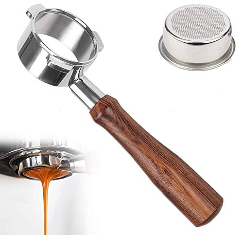 Soporte de Filtro Sin Fondo 54MM,Portafiltro Desnudo para Serie Breville Barista y 54mm Breville Máquinas de Expreso con Cesta Filtro de 1 Taza Soporte de Filtro Sin Fondo 54MM,Portafiltro Desnudo para Serie Breville Barista y 54mm Breville Máquinas de Expreso con Cesta Filtro de 1 Taza
