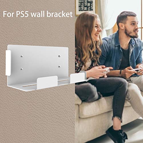 Soporte de montaje en pared para PS5 Soporte de metal para colgar en la pared con orificio de ventilación Soporte de montaje en pared Pantalla de pared Estantes estables para consola de juegos PS5 Soporte de montaje en pared para PS5 Soporte de metal para colgar en la pared con orificio de ventilación Soporte de montaje en pared Pantalla de pared Estantes estables para consola de juegos PS5