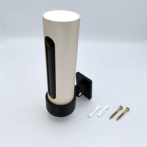 Soporte de pared compatible con Netatmo Welcome – Impresión 3D profesional – Soporte de pared para alarma inteligente y cámara de vigilancia – Soporte de pared ajustable e inclinable