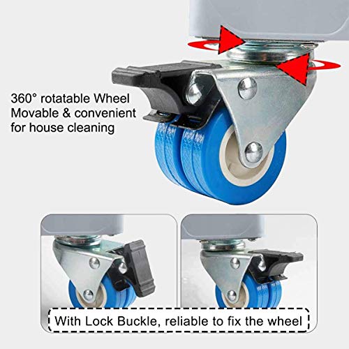 Soporte Lavadora DEWEL Base Lavadora Ajustable 44.8-69cm con 4 Ruedas de 360°sin Ruido Antideslizante de Acero Inoxidable