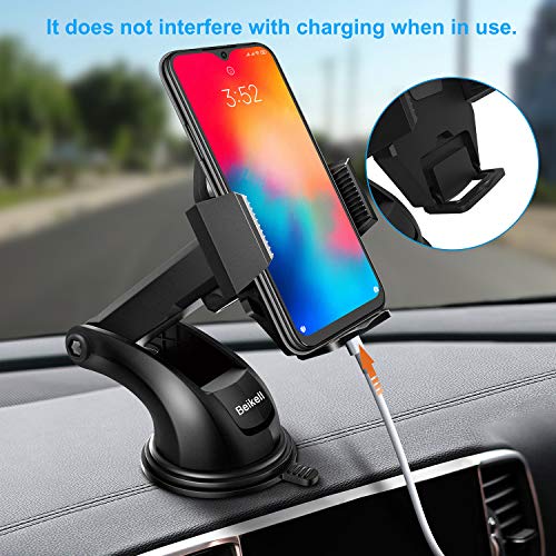Soporte Móvil Coche, Beikell Soporte del Coche Móvil Universal para Parabrisas y Salpicadero con Ventosa de Gel Fuerte y Brazo Ajustable Giro 360 Grado para Phone X/8/7/6 y Más Soporte Móvil Coche, Beikell Soporte del Coche Móvil Universal para Parabrisas y Salpicadero con Ventosa de Gel Fuerte y Brazo Ajustable Giro 360 Grado para Phone X/8/7/6 y Más