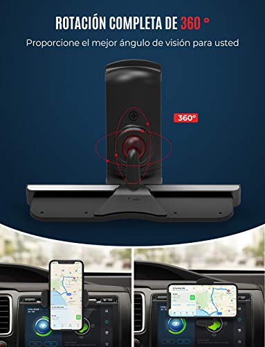 Soporte Móvil Coche para Ranura de CD de Coche,Mpow CD Slot Car Mount con Sostenedor 360 ° Rotación para iPhone X/8/7/7Plus/6 /6 Plus /6S/SE, iPod Touch, Nexus 4/5, HTC, Galaxy, Xiaomi, One Plus, Sony