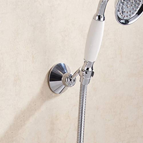 Soporte Para Ducha, Queta Giratorio de Latón Soporte Ajustable Para Cabezal de Ducha Soporte de Pared Ducha de Mano Extraíble