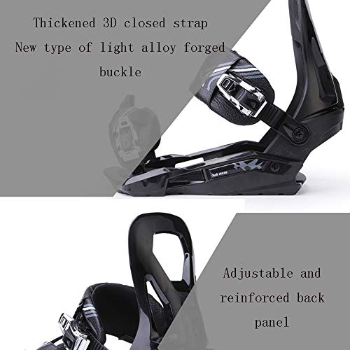 Soporte para tabla de snowboard alemán Rage para hombre y mujer (negro, L) Soporte para tabla de snowboard alemán Rage para hombre y mujer (negro, L)