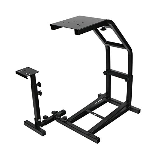 Soporte para volante de carreras no plegable, altura ajustable, compatible con Logitech G25, G27, G29, G920 Thrustmaster T80, T150, T300RS, TX, T500RS. Rueda y pedales no incluidos. Soporte para volante de carreras no plegable, altura ajustable, compatible con Logitech G25, G27, G29, G920 Thrustmaster T80, T150, T300RS, TX, T500RS. Rueda y pedales no incluidos.