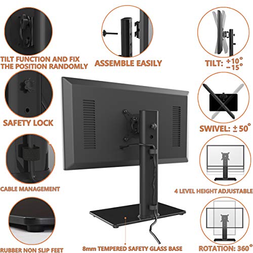 Soporte vertical para monitor LCD para pantalla de 13 "a 32" con giro, altura ajustable, rotación, sostiene una pantalla de hasta 35 kg Soporte vertical para monitor LCD para pantalla de 13 "a 32" con giro, altura ajustable, rotación, sostiene una pantalla de hasta 35 kg