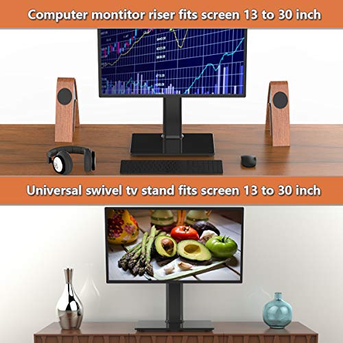 Soporte vertical para monitor LCD para pantalla de 13 "a 32" con giro, altura ajustable, rotación, sostiene una pantalla de hasta 35 kg