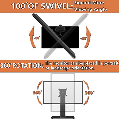 Soporte vertical para monitor LCD para pantalla de 13 "a 32" con giro, altura ajustable, rotación, sostiene una pantalla de hasta 35 kg Soporte vertical para monitor LCD para pantalla de 13 "a 32" con giro, altura ajustable, rotación, sostiene una pantalla de hasta 35 kg