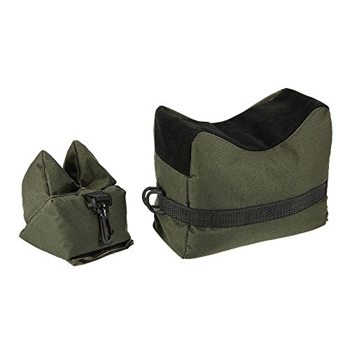 Soportes para Armas Resto Bolsa Apoyo de Arma Banco de Tiro Delantero Trasero,Bolsa combinada Delantera y Trasera con construcción Duradera y Resistente al Agua para Exteriores, Rango, Tiro,Caza,Verde