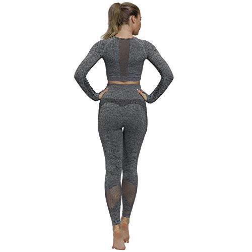 SotRong - Camiseta de manga larga para mujer, sin costuras, para yoga, gimnasio, gimnasio, fitness, entrenamiento, correr, con agujero para el pulgar SotRong - Camiseta de manga larga para mujer, sin costuras, para yoga, gimnasio, gimnasio, fitness, entrenamiento, correr, con agujero para el pulgar