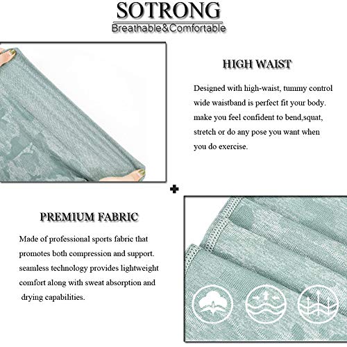 SotRong Mallas Camuflaje Deportivas Mujer Leggins Yoga Pantalones Elastico Cintura Altura Polainas para Running Pilates Fitness Leggings Verde L SotRong Mallas Camuflaje Deportivas Mujer Leggins Yoga Pantalones Elastico Cintura Altura Polainas para Running Pilates Fitness Leggings Verde L