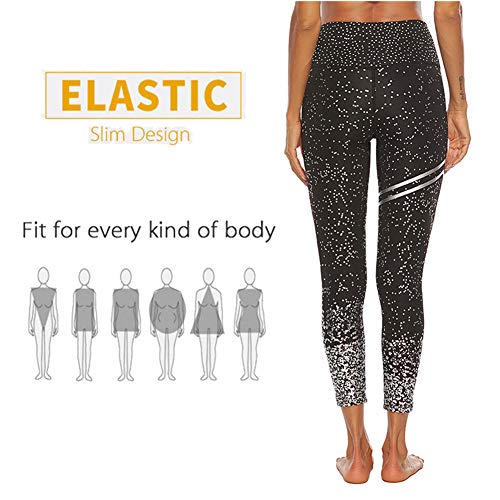 SotRong Mallas Deportivas de Mujer, Mujer Pantalones elásticos de yoga laterales polainas de yoga Fitness Brillantes Negro M SotRong Mallas Deportivas de Mujer, Mujer Pantalones elásticos de yoga laterales polainas de yoga Fitness Brillantes Negro M