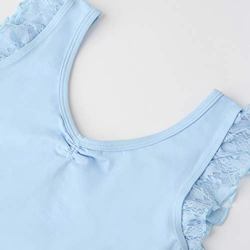 Soudittur Maillot de Ballet Niña Vestido de Danza Baile Tutú Leotardo Algodón Gimnasia Clásico Sin Mangas con Faldas de Encaje en Azul (8-9 Años) Soudittur Maillot de Ballet Niña Vestido de Danza Baile Tutú Leotardo Algodón Gimnasia Clásico Sin Mangas con Faldas de Encaje en Azul (8-9 Años)