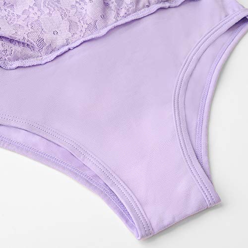 Soudittur Maillot de Ballet Niña Vestido de Danza Baile Tutú Leotardo Algodón Gimnasia Clásico Sin Mangas con Faldas de Encaje en Morado (4-5 Años) Soudittur Maillot de Ballet Niña Vestido de Danza Baile Tutú Leotardo Algodón Gimnasia Clásico Sin Mangas con Faldas de Encaje en Morado (4-5 Años)