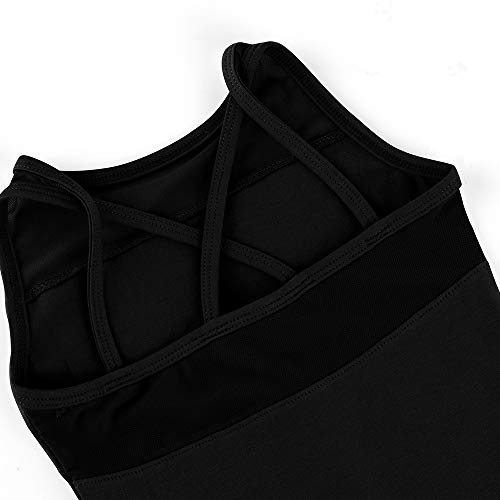 Soudittur Maillot de Ballet para Niña Sin Mangas Danza Clásico Body Leotardo Malla Gimnasia Ritmica en Negro (12-13 Años) Soudittur Maillot de Ballet para Niña Sin Mangas Danza Clásico Body Leotardo Malla Gimnasia Ritmica en Negro (12-13 Años)