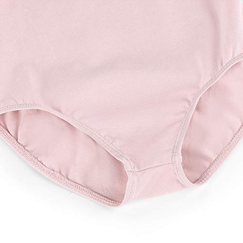 Soudittur Maillot de Ballet para Niña Sin Mangas Danza Clásico Body Leotardo Malla Gimnasia Ritmica en Rosa (4-5 Años)