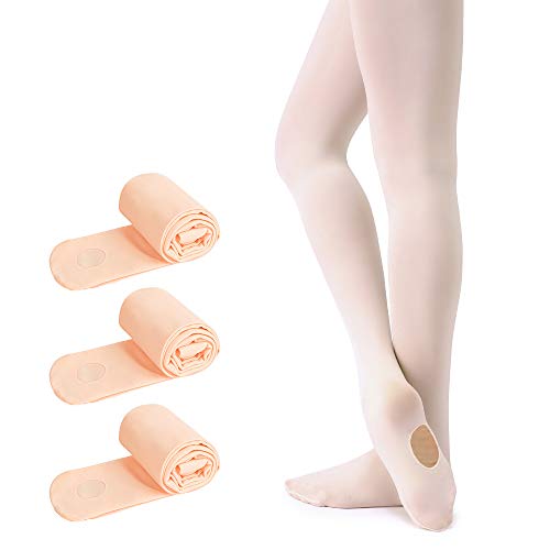 Soudittur Medias Convertibles de Ballet Danza para Niñas y Mujer 90 DEN en Rosa 3 Pares Soudittur Medias Convertibles de Ballet Danza para Niñas y Mujer 90 DEN en Rosa 3 Pares