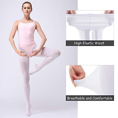 Soudittur Medias de Ballet Danza Para Niñas y Mujer 90 DEN en Blanco Soudittur Medias de Ballet Danza Para Niñas y Mujer 90 DEN en Blanco