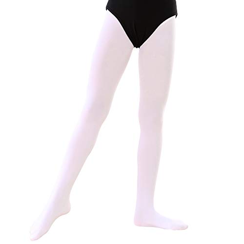 Soudittur Medias de Ballet Danza Para Niñas y Mujer 90 DEN en Blanco Soudittur Medias de Ballet Danza Para Niñas y Mujer 90 DEN en Blanco