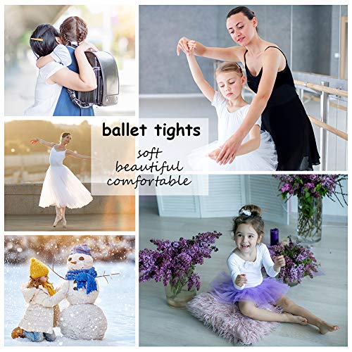 Soudittur Medias de Ballet Danza Para Niñas y Mujer 90 DEN en Blanco, Rosa Soudittur Medias de Ballet Danza Para Niñas y Mujer 90 DEN en Blanco, Rosa