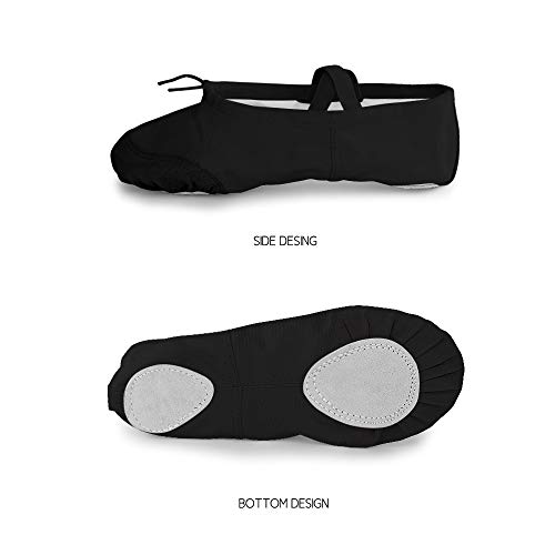 Soudittur Zapatillas de Ballet Suela Partida de Cuero Calzado de Danza para NiƱa y Mujer Adultos Negras Tallas 35 Soudittur Zapatillas de Ballet Suela Partida de Cuero Calzado de Danza para NiƱa y Mujer Adultos Negras Tallas 35