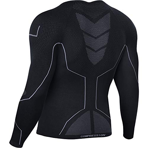 Souke Sports-Camiseta Compresion Hombre Manga Larga,Baselayer Camisetas Deportivas para Ejercicio Gimnasio Entrenamiento Cruzado Correr Pilates Ciclismo Souke Sports-Camiseta Compresion Hombre Manga Larga,Baselayer Camisetas Deportivas para Ejercicio Gimnasio Entrenamiento Cruzado Correr Pilates Ciclismo