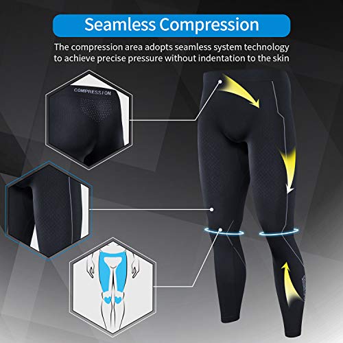 Souke Sports - Mallas Compresion Hombre, Leggings Hombre Deporte para Ejercicio Gimnasio Entrenamiento Cruzado Correr Pilates Ciclismo