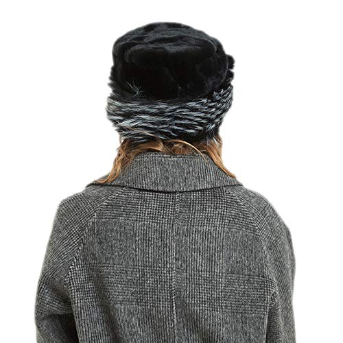 soul young Gorro de Mujer de Zorro Falso de Piel Cossack en Estilo Ruso Leopardo(Negro&Blanco) soul young Gorro de Mujer de Zorro Falso de Piel Cossack en Estilo Ruso Leopardo(Negro&Blanco)