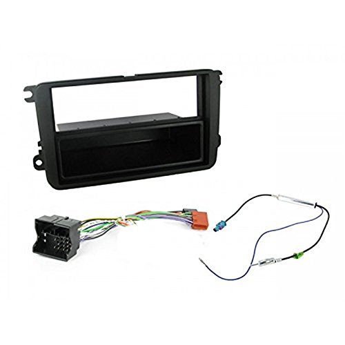 Sound-way Kit Montaje Autoradio, Marco 1 DIN Radio de Coche, Caja de Almacenamiento, Adaptador Antena, Cable Adaptador Conector ISO, Compatible con Volkswagen, Skoda, Seat Sound-way Kit Montaje Autoradio, Marco 1 DIN Radio de Coche, Caja de Almacenamiento, Adaptador Antena, Cable Adaptador Conector ISO, Compatible con Volkswagen, Skoda, Seat