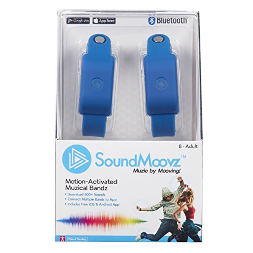 Soundmoovz-41239 SoundMoovz Set de 2 pulseras Muzic By Mooving para crear y componer sonidos y música, color azul, 11,5 x 6,8 x 18,1 (Fábrica de Juguetes 41239)