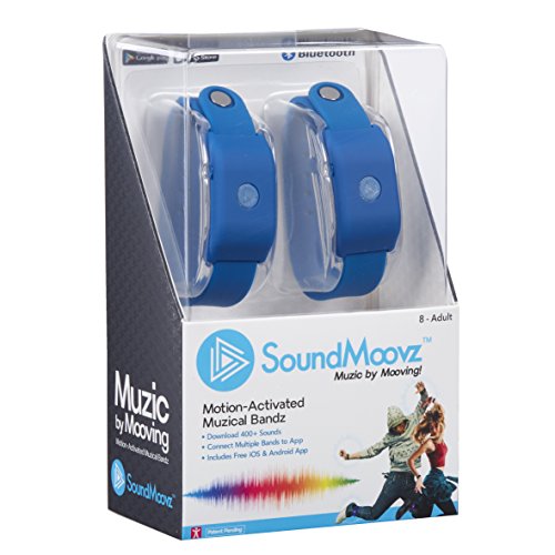 Soundmoovz-41239 SoundMoovz Set de 2 pulseras Muzic By Mooving para crear y componer sonidos y música, color azul, 11,5 x 6,8 x 18,1 (Fábrica de Juguetes 41239)