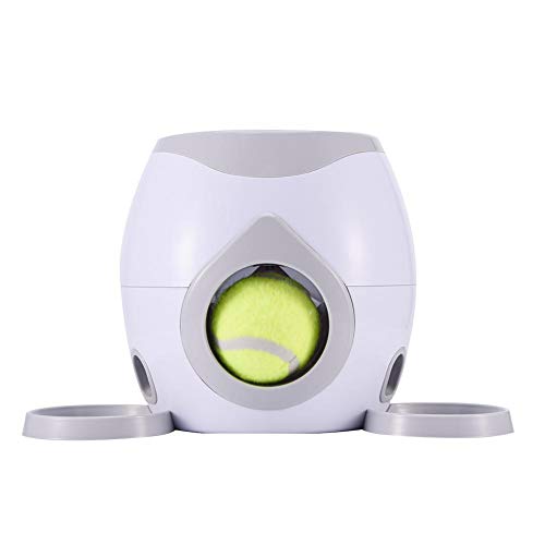 soundwinds Automático Pelota para Mascotas Juguete Interactivo para Perros Perro de Juguete Perro Lanzador de Pelotas de Tenis Máquina de recompensa de Alimentos Comedero Lento Puzzle de Juguete para