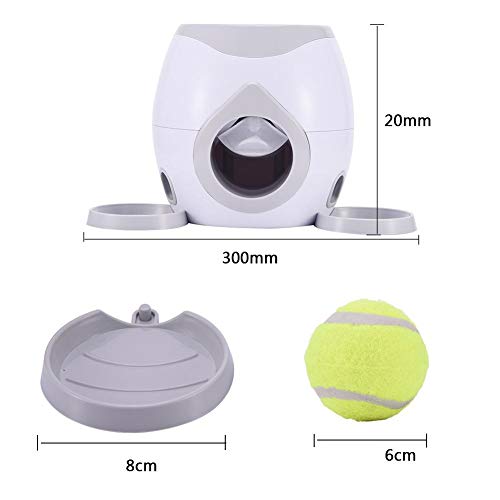 soundwinds Automático Pelota para Mascotas Juguete Interactivo para Perros Perro de Juguete Perro Lanzador de Pelotas de Tenis Máquina de recompensa de Alimentos Comedero Lento Puzzle de Juguete para