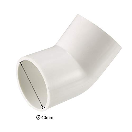 sourcing map 40 mm deslizamiento de 45 grados de conexión de tubería de pvc codo conector 2 piezas sourcing map 40 mm deslizamiento de 45 grados de conexión de tubería de pvc codo conector 2 piezas