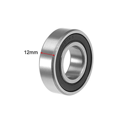 sourcing map 6004-2RS Rodamiento de bolas 20x42x12mm Rodamientos ABEC-3 de doble sellado 2 piezas