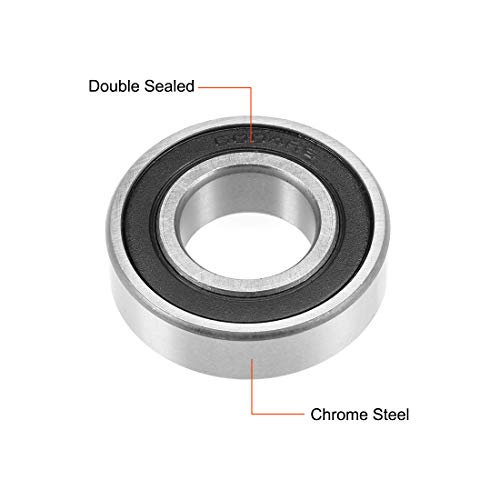 sourcing map 6004-2RS Rodamiento de bolas 20x42x12mm Rodamientos ABEC-3 de doble sellado 2 piezas sourcing map 6004-2RS Rodamiento de bolas 20x42x12mm Rodamientos ABEC-3 de doble sellado 2 piezas