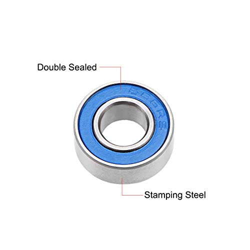 sourcing map 683-688 Rodamiento de bolas ABEC-3 Rodamiento 686-2RS 5Qty