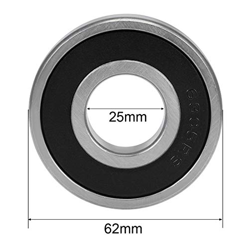 sourcing map Rodamiento ABEC-3 6200-6300 Rodamiento de Bolas 6305-2RS (2 Pack)