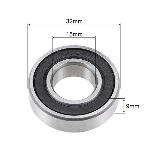 sourcing map Rodamiento de bola 6002-2RS de 15x32x9mm Rodamiento de doble sellado ABEC-1 5 unidades sourcing map Rodamiento de bola 6002-2RS de 15x32x9mm Rodamiento de doble sellado ABEC-1 5 unidades