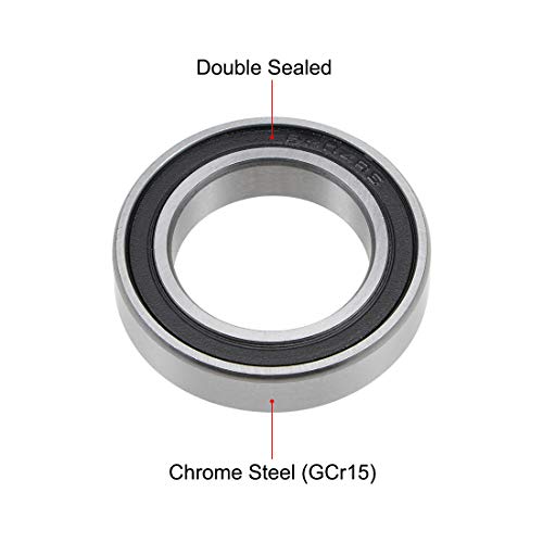 sourcing map Rodamiento de bola 6804-2RS de 20x32x7mm, Rodamiento de doble sellado ABEC-1 5 unidades