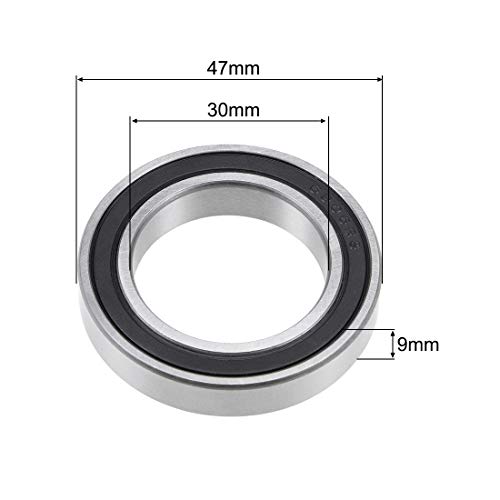 sourcing map Rodamiento de bola 6906-2RS de 30x47x9mm, Rodamiento de doble sellado ABEC-1 5 unidades sourcing map Rodamiento de bola 6906-2RS de 30x47x9mm, Rodamiento de doble sellado ABEC-1 5 unidades