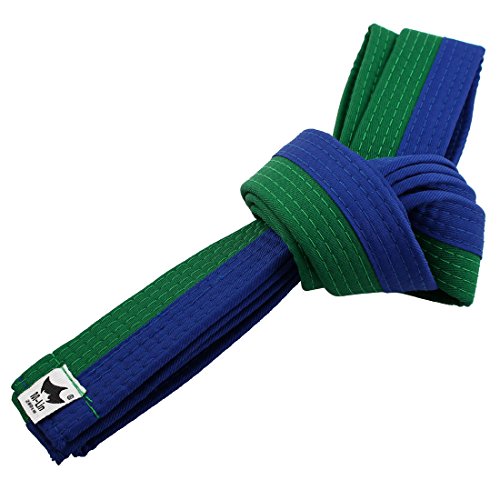 sourcing map Sporty Rank Hapkido Taekwondo Belt Judo Karate Band Verde Azul