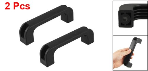 Sourcingmap A12110600UX0727 - Pack de 2 tiradores en forma D para cajones de armarios (plástico, 120 mm) color negro