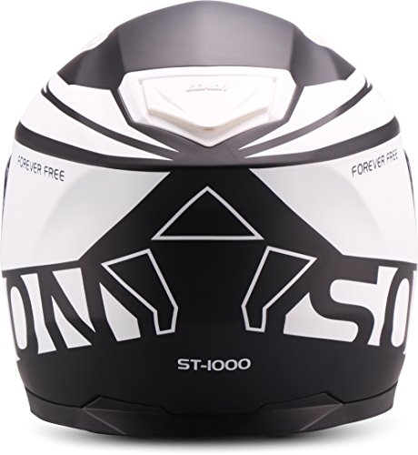 Soxon ST-1000 - Casco integral, Casco de Rostro Completo para Moto, Visera ECE, Cierre rápido, con Bolsa, Negro, M (57-58cm) Soxon ST-1000 - Casco integral, Casco de Rostro Completo para Moto, Visera ECE, Cierre rápido, con Bolsa, Negro, M (57-58cm)