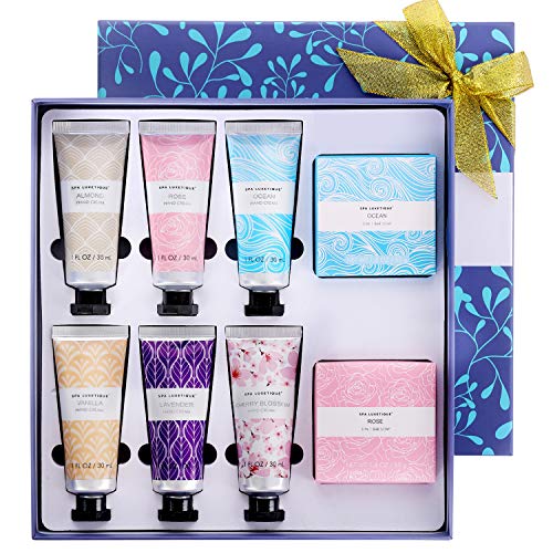 Spa Luxetique Set de Cremas de Manos Con Rápida Absorción y Ultra Hidratación, Crema Protectora de Manos para Mujer, Set de Regalo con 8 Piezas,Cremas de Manos de Manteca de Karité Spa Luxetique Set de Cremas de Manos Con Rápida Absorción y Ultra Hidratación, Crema Protectora de Manos para Mujer, Set de Regalo con 8 Piezas,Cremas de Manos de Manteca de Karité