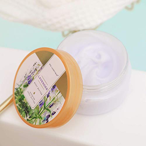 Spa Luxetique Set de Spa para el Hogar a Lavanda, Set de Regalo de Baño con Bañera, Regalos Pequeños para Mujer, Set de Baño y Ducha con 8 Piezas, Incluye Gel de Ducha, Baño de Burbujas