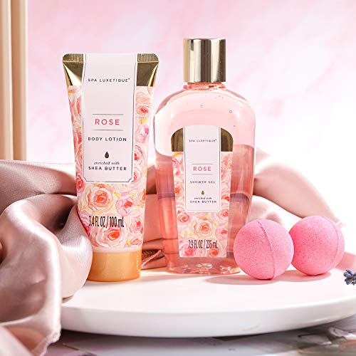 Spa Luxetique Set de Spa para el Hogar a Rosa, Set de Regalo de Baño, Regalos Pequeños para Mujer, Set de Baño y Ducha con 8 Piezas,Incluye Loción Corporal,Manteca Corporal, Bombas de Baño Spa Luxetique Set de Spa para el Hogar a Rosa, Set de Regalo de Baño, Regalos Pequeños para Mujer, Set de Baño y Ducha con 8 Piezas,Incluye Loción Corporal,Manteca Corporal, Bombas de Baño