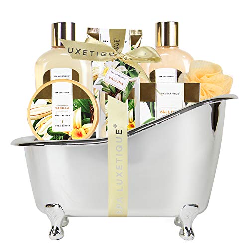Spa Luxetique Set de Spa para el Hogar a Vainilla,Set de Regalo de Baño con Bañera,Regalos Pequeños para Mujer,Set de Baño y Ducha con 8 Piezas, Incluye Gel de Ducha, Baño de Burbujas, Esponja de Baño Spa Luxetique Set de Spa para el Hogar a Vainilla,Set de Regalo de Baño con Bañera,Regalos Pequeños para Mujer,Set de Baño y Ducha con 8 Piezas, Incluye Gel de Ducha, Baño de Burbujas, Esponja de Baño