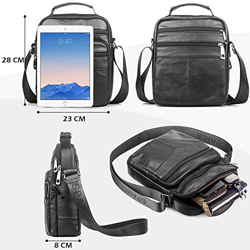 SPAHER IPAD Bolso de cuero Bolso De mano de los hombres del trabajo Hombro del negocio del morral Backpack Crossbody Bolso ocasional del recorrido de la honda del totalizador Grande SPAHER IPAD Bolso de cuero Bolso De mano de los hombres del trabajo Hombro del negocio del morral Backpack Crossbody Bolso ocasional del recorrido de la honda del totalizador Grande